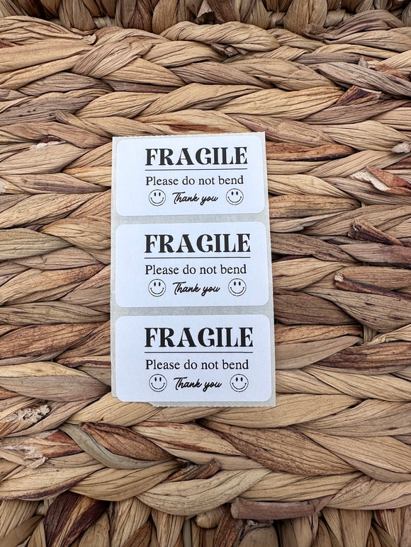 Fragile Do Not Bend Labels