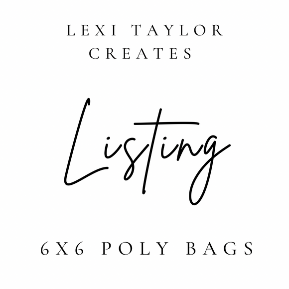 6x6 Poly Bags