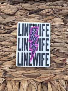 LineWife Neon Pink and Leopard Print Lighting Bolt Reusable Car Scent