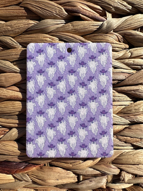 Purple Cowboy Ghosts Reusable Car Scent