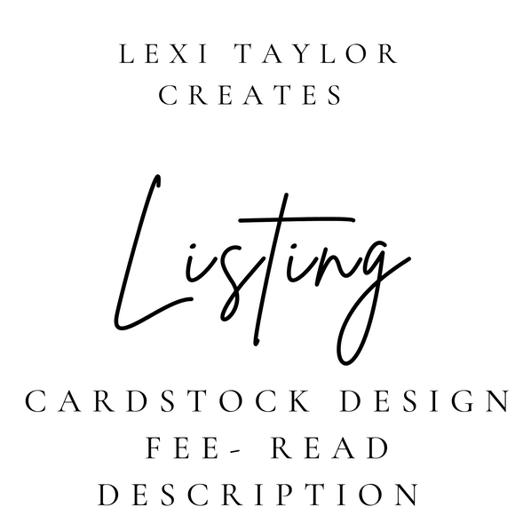 Cardstock Design Fee