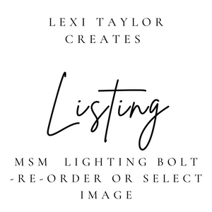 MSM Lighting Bolt Cardstock- Re-Order or Select Your Own Image