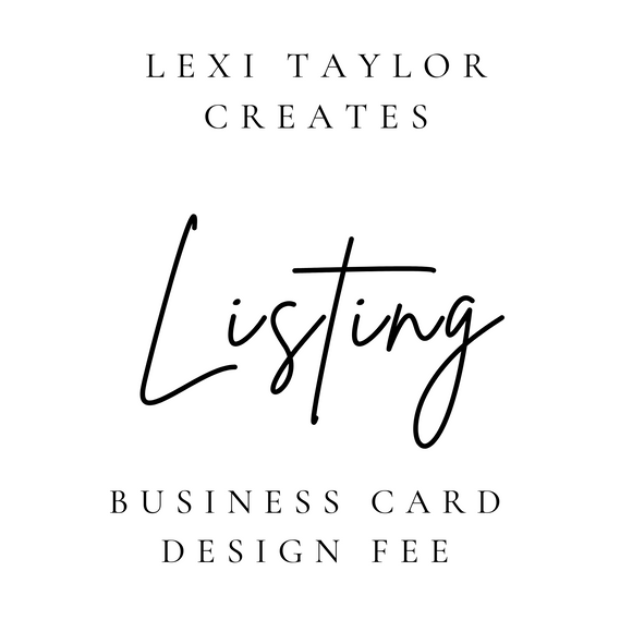 Business Card Design Fee